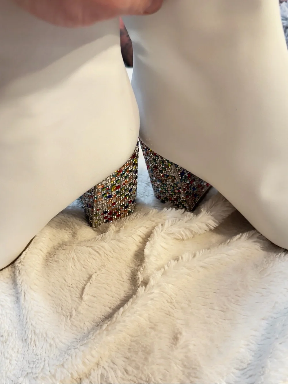 Betsey Johnson Kassie White Ankle Boots Size 8.5- New!